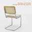2 chaises d'appoint latérales en rotin de velours avec pieds chromés-868448278