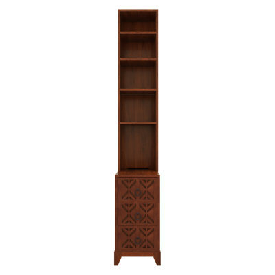 Table de bout avec 3 tiroirs, table de coin avec 4 tablettes ouvertes, table d'appoint haute pour chambre à coucher et coin