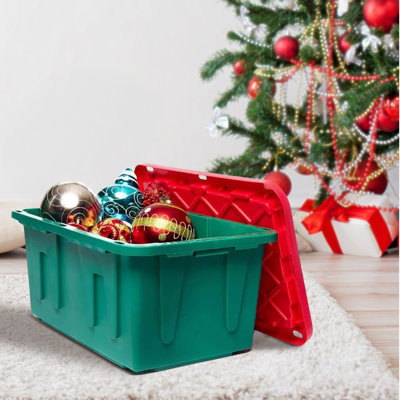 HOMZ Durabilt, bacs de rangement en plastique robustes avec couvercles