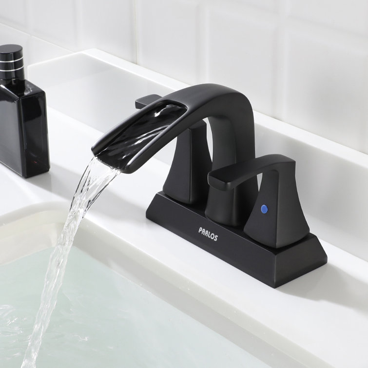 Doris Waterfall Centerset 2-handle Bathroom Faucet with Drain Assembly