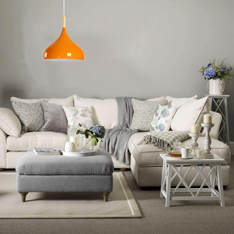 Marlborough 1 - Light Dome Pendant, Orange