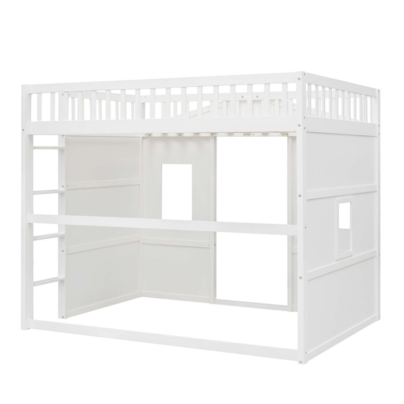 Lit mezzanine avec échelle House, Complète, Blanc