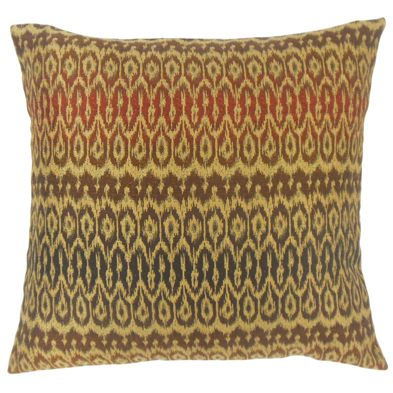 Taie décorative Dehath Ikat, Inspiré du tiki, Très grand