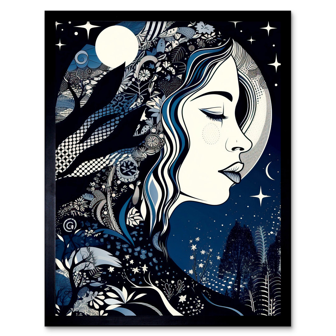 Houghtaling New Moon Goddess - Single Picture Frame Print