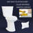 1.28 GPF Water Efficient, Tall Chair Height Toilet Seat, Elongated Two-Piece Toilet