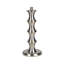Grande lampe de table en acier 29,5 po avec finition nickel satiné et abat-jour en lin