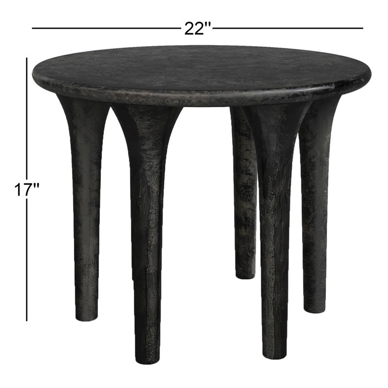 Kelden End Table, Raw Black