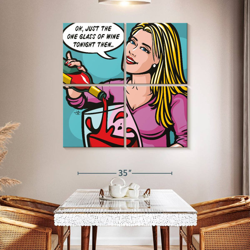 Leisha Just One Glass, 45" H x 45" W