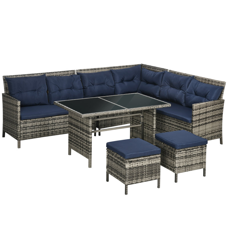 Anacoglu 6 - Person Seating Group with Cushions