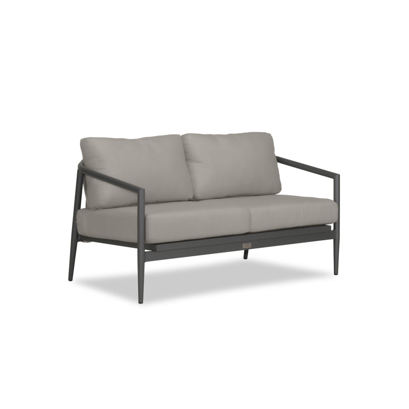 Olio Outdoor 2 - Seat Loveseat, Slate, Canvas Charcoal Sunbrella® Canvas