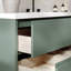   Ensemble de meuble-lavabo mural ovale simple 61 po avec comptoir à quartz blanc de 1,5 po Ensembles-1482954220-1482954221