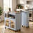 Kitchen Island with Open and Closed Storage Kitchen Cabinet, Modern Kitchen Prep Table, Dining Table, Bar Table for Kitchen and Dining Room-123147625-123147626
