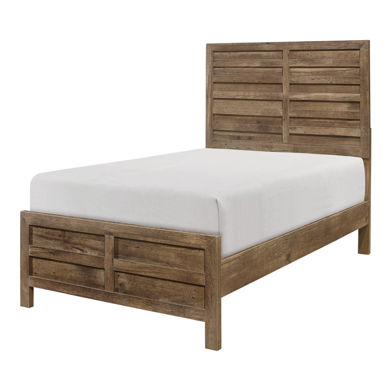 Mobilier de chambre à coucher en bois de style rustique patiné avec finition de pin vieilli 1pc, Simple