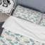 Ensemble de housse de couette en microfibre crème / vert 3 pièces