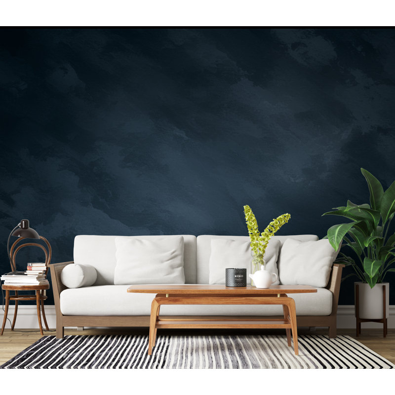 Murale bleu marine Midnight, L 120 po x l 80 po, Non tissé