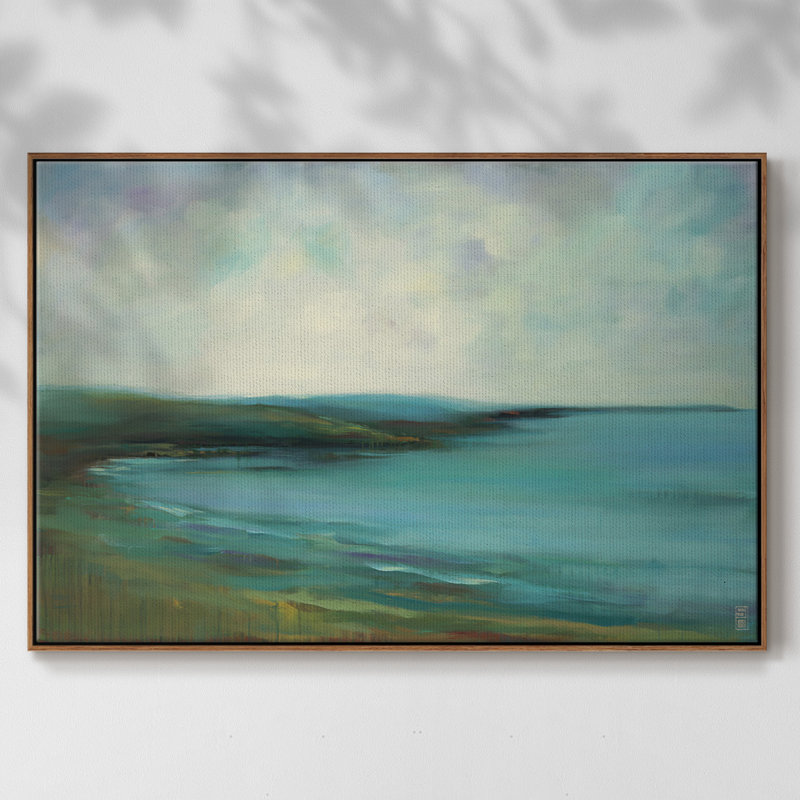 The Sound - reproduction sur toile tendue, H 41 po x l 27 po x P 2 po, Toile avec cadre noyer