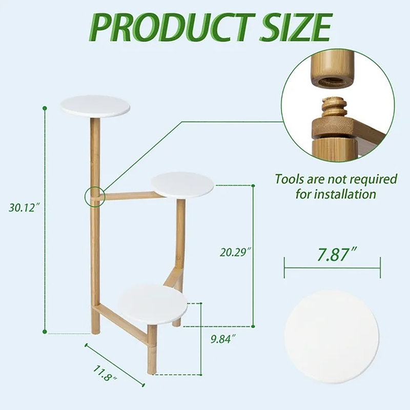 Support à plante en bois Karly