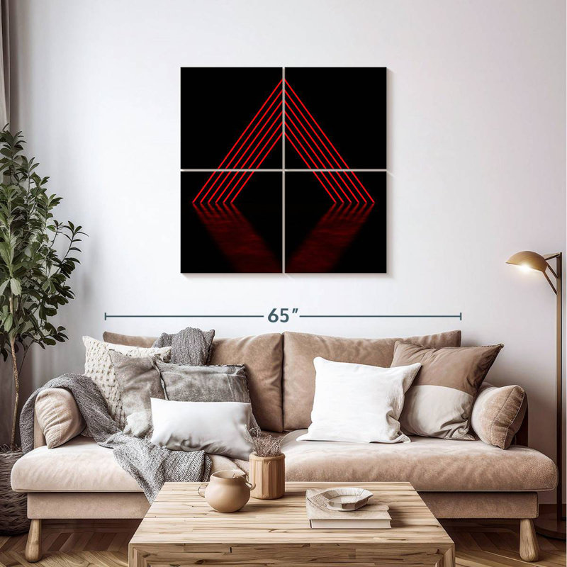 Geometric Pyramid Stack, 38" H x 38" W