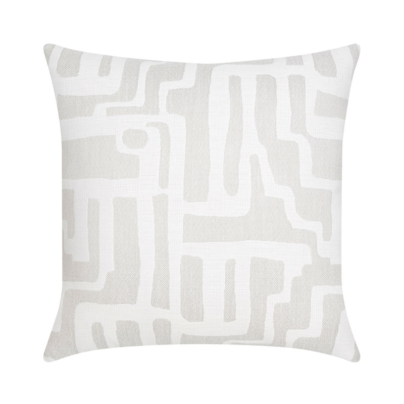 Noble Outdoor Square Sunbrella® Pillow Cover & Insert, Alabaster, 22"H x 22"W