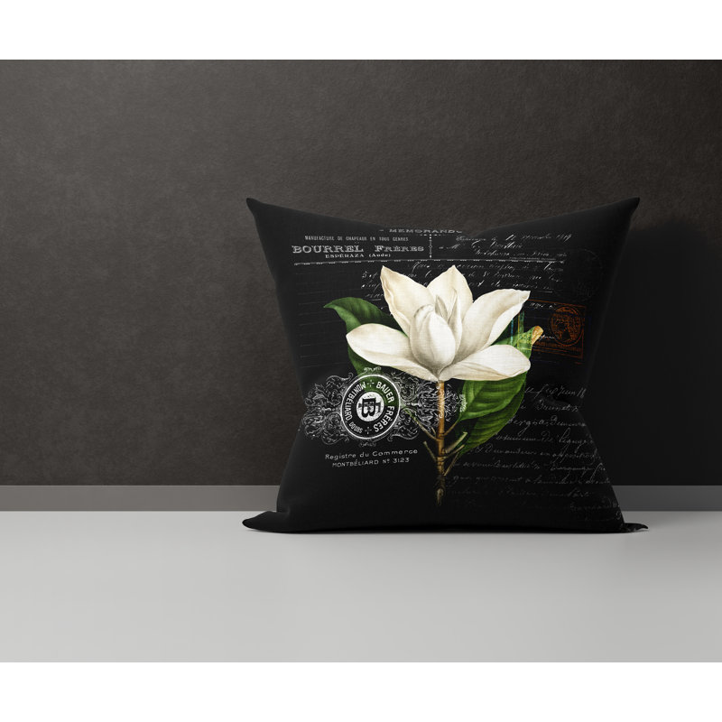  Housse de coussin en coton Aurelie, L 19 po x H 19 po, Noir