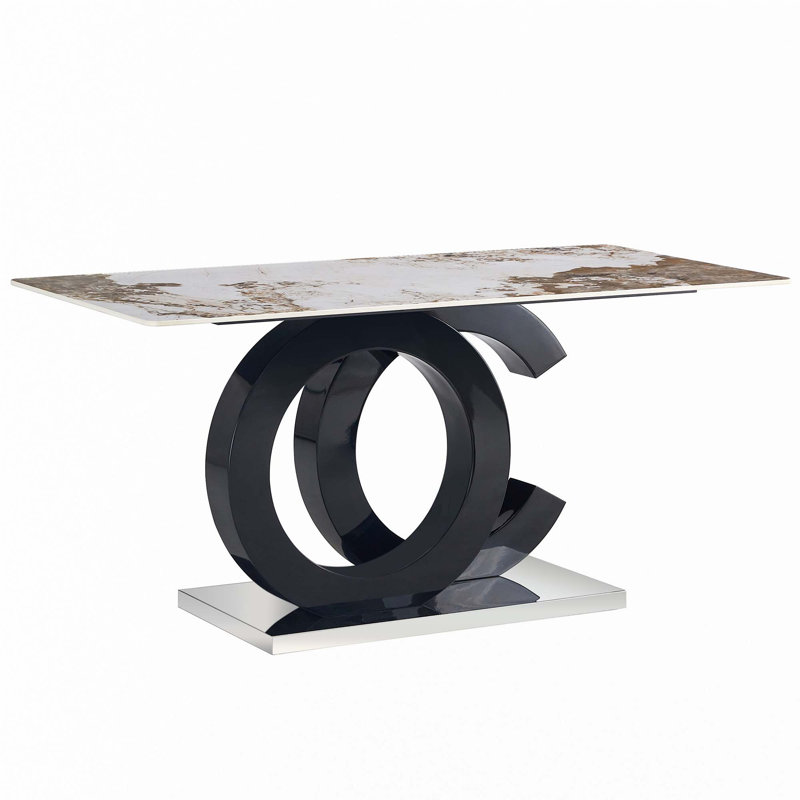 Large Rectangular Glass Dining Table(Only Table)