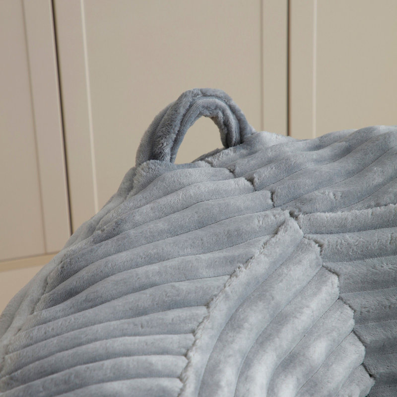 Fauteuil sac de pois en velours côtelé, Velours côtelé gris