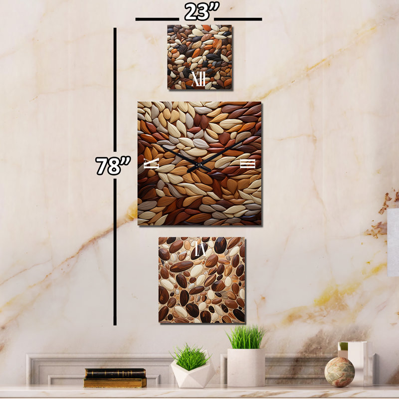 Jelia - Horloge de cuisine multi-panneaux pour décoration de salon