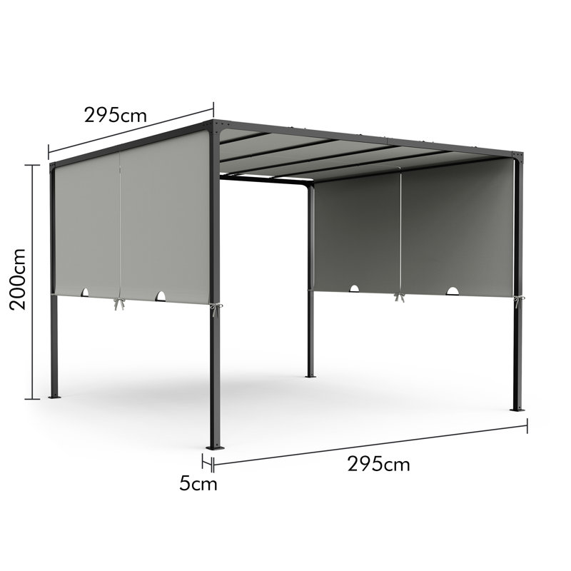 Dual Roof Sliding Pergola 3x3m
