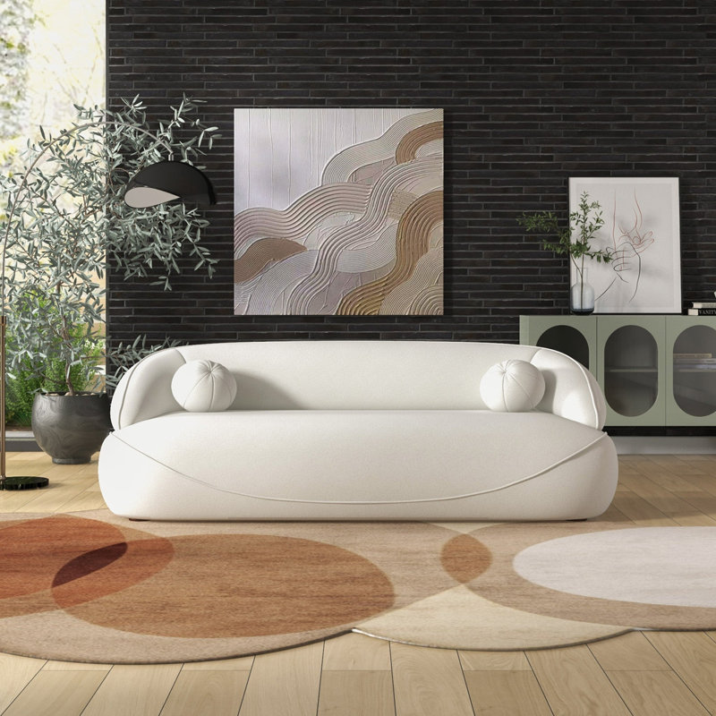 Andrew Beige Boucle Sofa, Beige