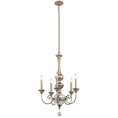 Draughn 5 - Light Candle Style Chandelier