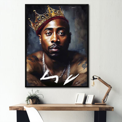 Célébrité Tupac King Of Rap II - art mural sur toile Celebrity