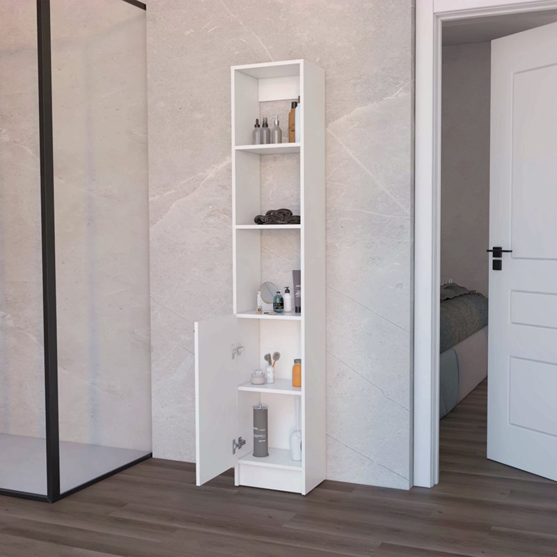 Linen Cabinet With 1-Door, White