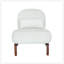 Mignon fauteuil d'appoint avec pieds en bois massif, coussin en tissu doux, idéal pour le salon, la chambre à coucher et le balcon-130788288