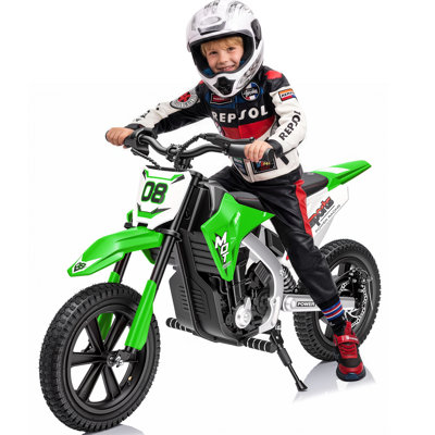 24v Kids Ride-on Motorcycle Toy Bike With Training Wheels, Durable Tires & Stable Balance Design For Indoor Outdoor Play