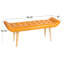 Banc en bois et cuir de chèvre