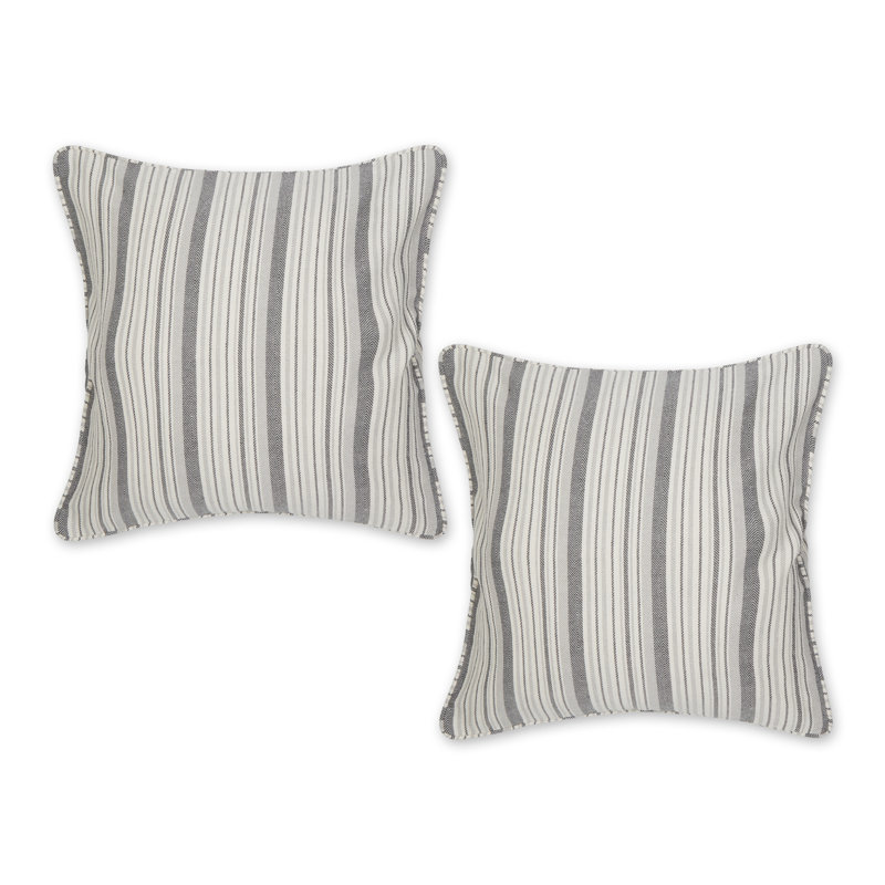 Housses de coussin en coton recyclé Barn, Gris