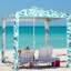 Parasol de plage avec Uv50 + - Installation rapide, parasol stable, sacs de sable, sac de transport pour assemblage de pique-nique 6,5 pi