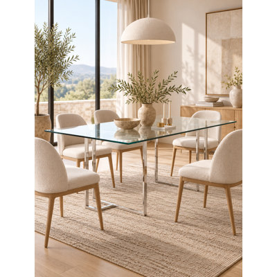 Pangea Home 71" Beverly Large Rectangular Modern Indoor Kitchen Office Conference Dining Table