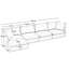 Canapé modulaire long en L à housse en L, 4 places avec accoudoirs souples