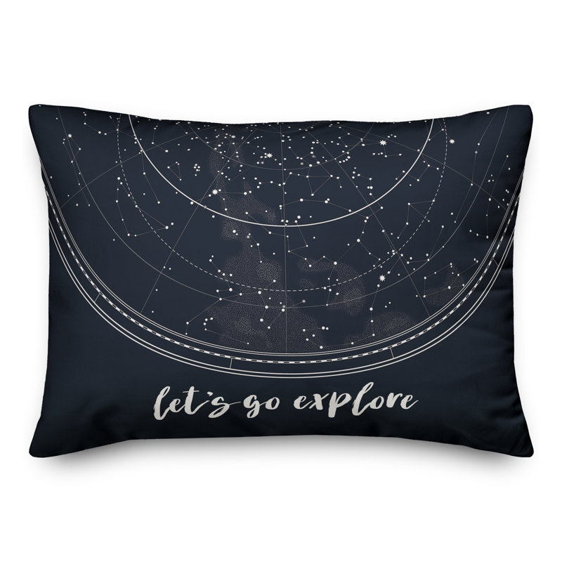 Housse de coussin rectangulaire avec insert Let's Go Explore