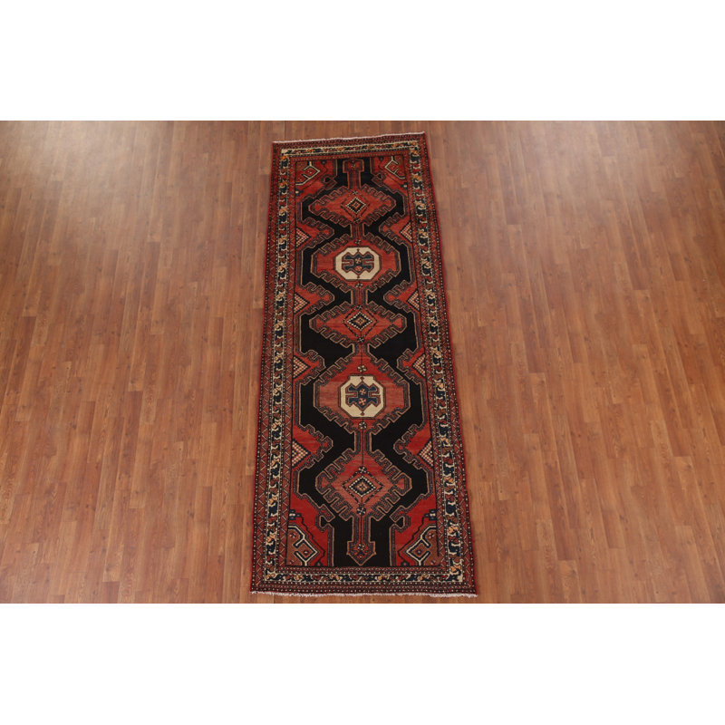 Geometric  Traditional Runner Rug 4x9