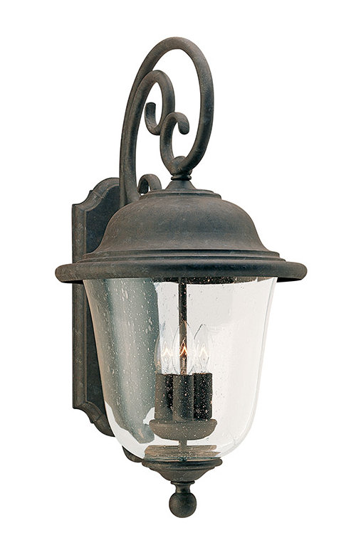 Applique murale extérieure Trafalgar en bronze oxydé à 3 ampoules, Non