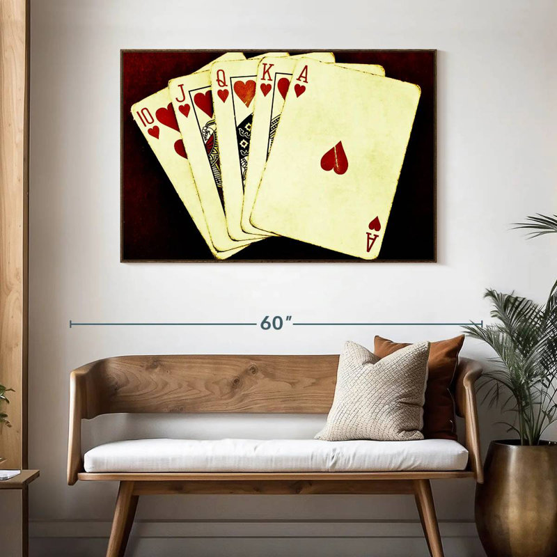 Quinte royale, 46 po x 31 po, Cadre flottant noyer