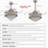 42 Inches Invisible Crystal Ceiling Fan Chandelier, Modern Remote Control Crystal Ceiling Fan Lighting For Dinning Room Bedroom Living Room