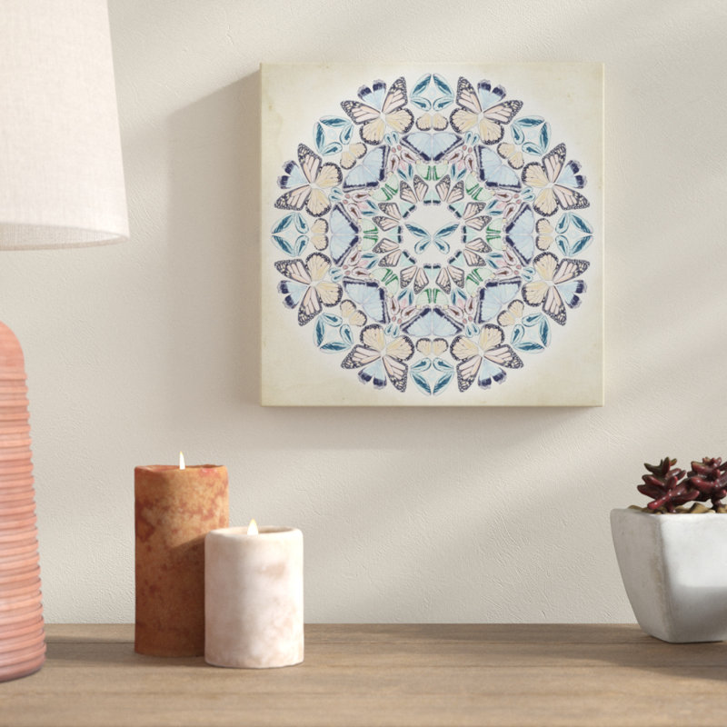 « prospérité mandala ii », peinture sur toile, H 12 po x l 12 po