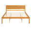 Structure de lit plateforme avec tête de lit, support à lattes de bois, aucun sommier requis, grand lit, chêne-2120827471-2120827465