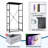 4 Drawer Dresser for Bedroom, Narrow Chest of Drawers, Wooden Top and Study Iron Frame 18"x37.5"-(WxH)