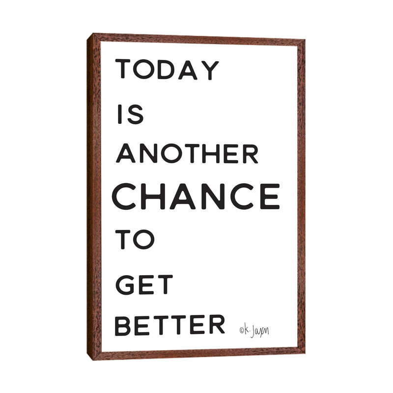 Chance To Get Better by Jaxn Blvd. - Print on Canvas, 152.4cm H x 101.6cm W x 3.81cm D, Classic Brown Wood Framed