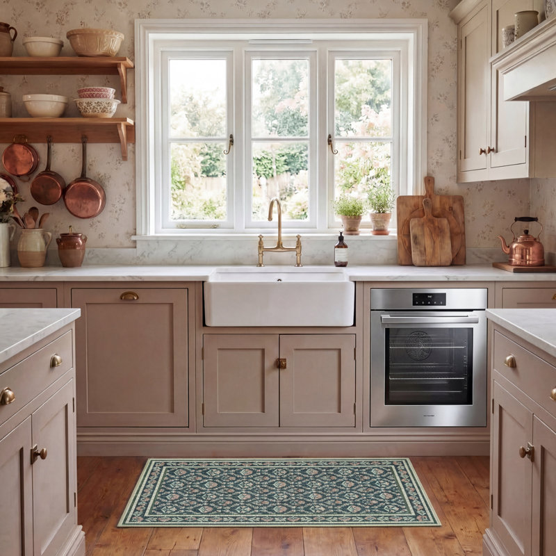 Laura Ashley Barrington, ensemble de tapis en chenille à imprimé Imagine, Marine