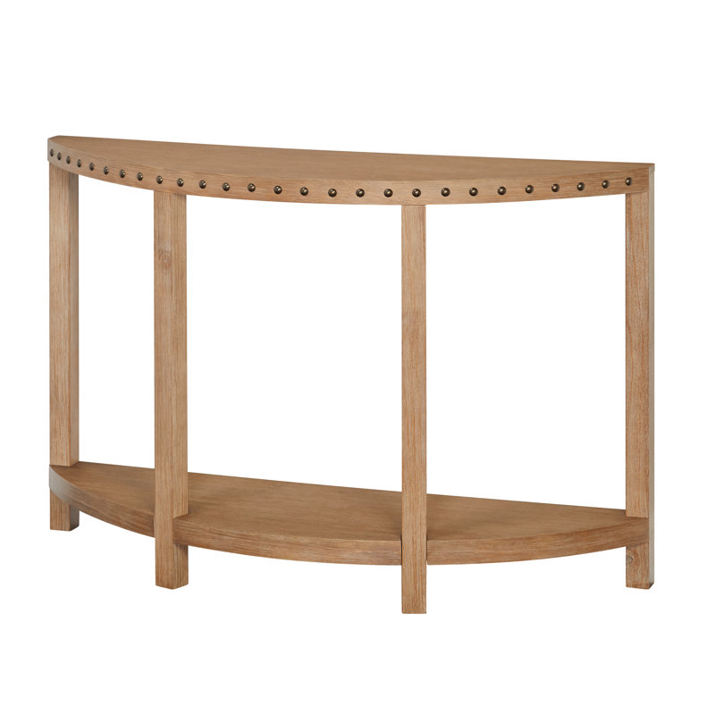 Sansa 46.6'' Solid Wood Console Table, Light Washed Oak